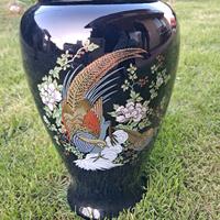 Vaso in ceramica blu scuro