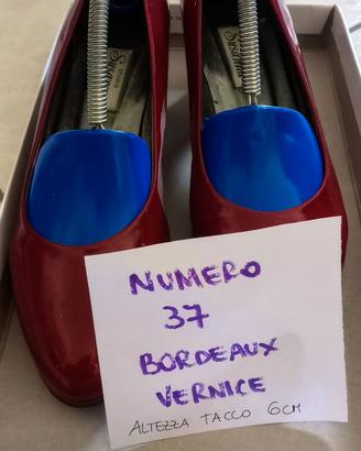 Décolleté bordeaux vernice numero 37