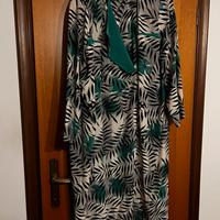 Vestito Elegante a Kimono con Fantasia Tropicale