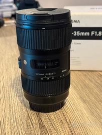 Sigma Art. 18-35mm F1.8 Dc attacco Canon