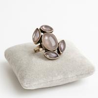 anello in argento con pietra naturale quarzo rosa 