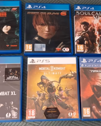 Playstation 4 Set 6 Giochi Picchiaduro (MK)