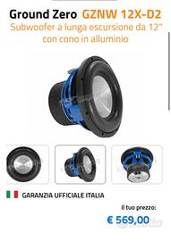 Subwoofer Ground zero 3500w GZNW 12X Con box