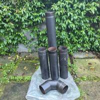 Tubi stufa a legna e pellet pesanti  neri 