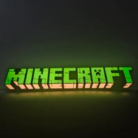 Lampada scritta Minecraft 3D