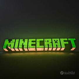 Lampada scritta Minecraft 3D