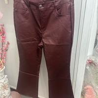Pantalone ecopelle elasticizzato