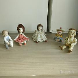 lotto di bambole di ceramica 