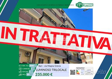 LUMINOSO TRILOCALE, VIA MAGNA GRECIA