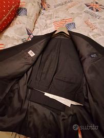 Giacca e pantalone uomo nero taglia 54 lana