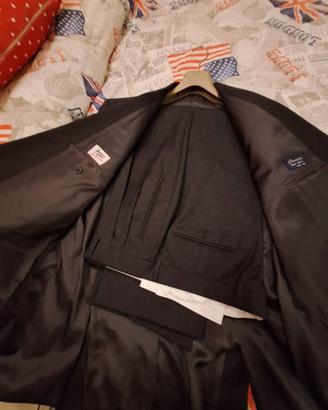 Giacca e pantalone uomo nero taglia 54 lana