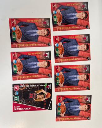 Lotto 7 Carte NBA Bulls Lauri Markkanen
