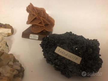 Collezione minerali etichettati