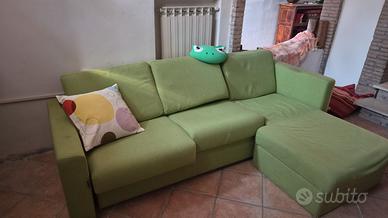 Divano letto verde