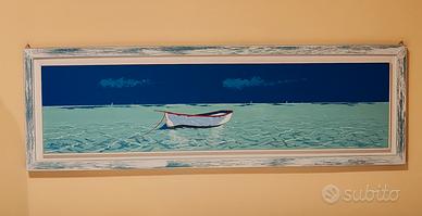 Quadro del mare delle Maldive con cornice 