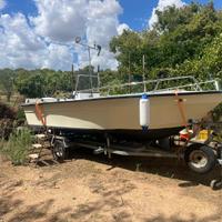 Barca a motore e carrello