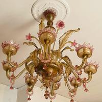 Lampadario in vetro di  murano