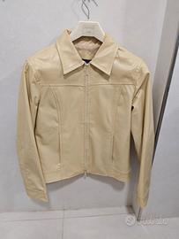 Giacca Ecopelle Beige Crema Donna taglia L