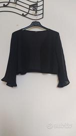 Bolero/Coprispalle Nero Zuiki - Maniche Plissé