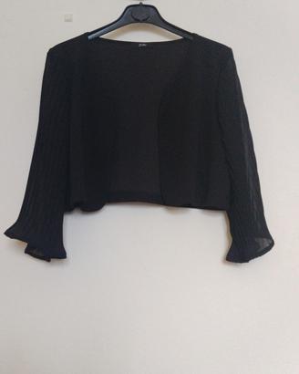 Bolero/Coprispalle Nero Zuiki - Maniche Plissé
