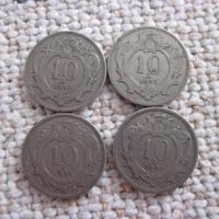 4 monete da 10 heller fine 800