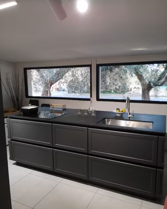 Cucina isola Snaidero Frame laccata 104x256