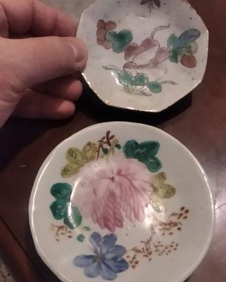 Piattini giapponesi vintage dipinti a mano
