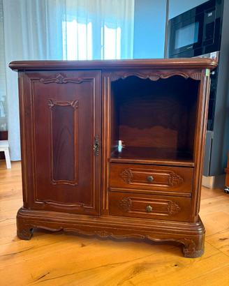Mobile porta TV in legno massello stile classico