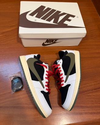 Jordan 1 low x travis scott olive