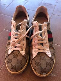 Sneaker Ace donna in tessuto GG Supreme