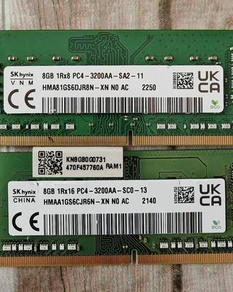 RAM SK hynix 16GB (2x8 GB) DDR4 3200 MHz SO-DIMM 