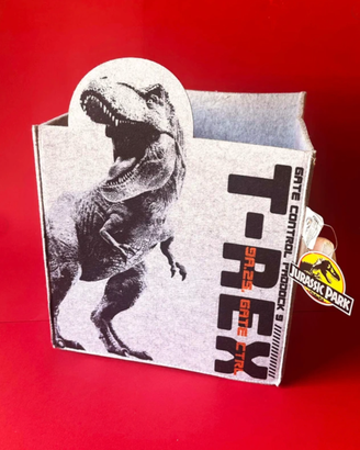 Scatola "Jurassic Park" in feltro, pieghevole