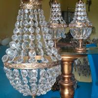 lampadario e abat-jour vintage impero 