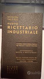 Libro vintage Nuovo Ricettario Industriale  1940