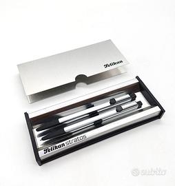 SET PELIKAN STRATOS, PENNA+MATITA, ARGENTATO, '70