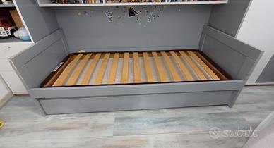 letto singolo con letto a scomparsa