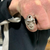 Anello teschio uomo in argento 925