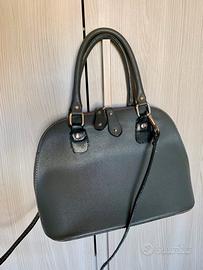 Borsa in vera pelle grigia