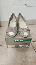 décolleté in pelle, camoscio 