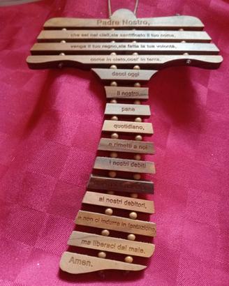 PREGHIERA PADRE NOSTRO IN LEGNO