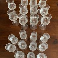 11+11 bicchieri in cristallo molato a mano