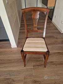 4 sedie in noce