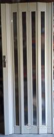 Porta a soffietto - pvc bianco - vetro trasparente