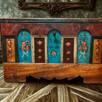 Cassapanca nuziale tirolese Val d'Isarco 1869