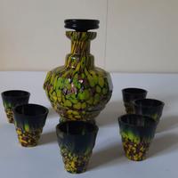 Set di rosoli in vetro di Murano Art Deco, anni 40