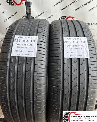 2 PNEUMATICI 225/60 R18 CONTINENTAL ESTIVE 75%