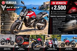 Yamaha MT-03 660 – 2008 – 27.378 km – Akrapovic –