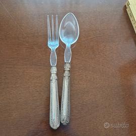 Posate insalata argento 800 vintage