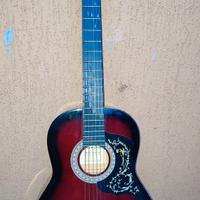 Chitarra Classica Oliveira JC‑301 Rosso/Nero con D