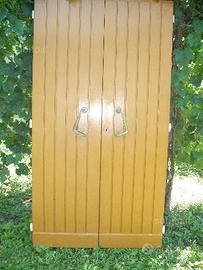 Porta d'ingresso in legno, due ante, 110x207